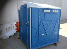 Blue Hire Toilet